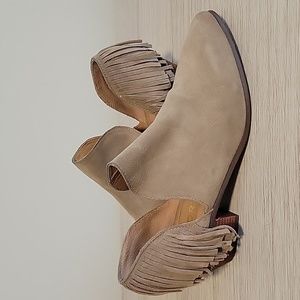 Suede Fringe Booties
